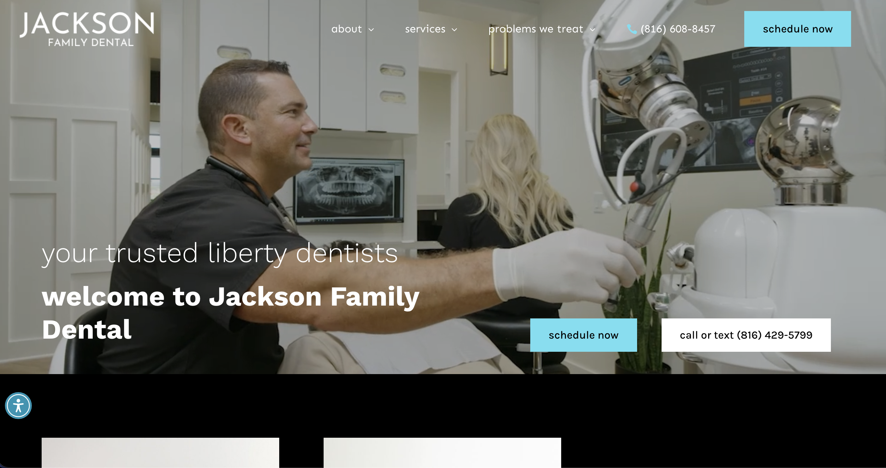 Jackson Family Dental website screenshot